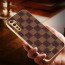 Vaku ® Oppo F15 Cheron Series Leather Stitched Gold Electroplated Soft TPU Back Cover