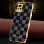 Vaku ® Vivo V20 Cheron Leather Electroplated Soft TPU Back Cover