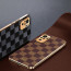 Vaku ® Redmi Note 10S Cheron Series Leather Stitched Gold Electroplated Soft TPU Back Cover