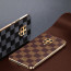 Vaku ® Xiaomi Redmi Note 9 Pro Max Cheron Series Leather Stitched Gold Electroplated Soft TPU Back Cover