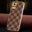 Vaku ® Vivo V20 Cheron Leather Electroplated Soft TPU Back Cover