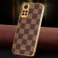 Vaku ® Redmi Note 11 Cheron Series Leather Stitched Gold Electroplated Soft TPU Back Cover