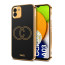 Vaku ® Samsung Galaxy A03 Skylar Leather Pattern Gold Electroplated Soft TPU Back Cover