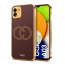 Vaku ® Samsung Galaxy A03 Skylar Leather Pattern Gold Electroplated Soft TPU Back Cover
