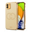 Vaku ® Samsung Galaxy A03 Skylar Leather Pattern Gold Electroplated Soft TPU Back Cover