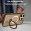 eller santé ® Apple iPhone 16 Pro Ariston Kickmag Cover with Magnetic Alloy Ring Metal Kickstand Camera Protector Shockproof Back Cover