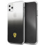 Ferrari ® Apple iPhone 11 Pro Max Transparent Black  Gradient Ferrari Logo Back cover