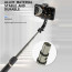 Vaku ®  3-in-1 Gimbal One Axis Stabilizer Selfie Stick Tripod Wireless Aluminum Alloy Foldable Selfie for Vlog Smartphone - Black