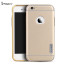 i-Paky ® Apple iPhone 6 / 6S Metal Electroplated Logo Display PC Shell + Bumper Protector Back Cover