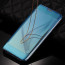 Vaku ® Samsung Galaxy J7 Pro Mate Smart Awakening Mirror Folio Metal Electroplated PC Flip Cover