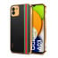 Vaku ® Samsung Galaxy A03 Felix Line Leather Stitched Gold Electroplated Soft TPU Back Cover