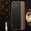 Vaku ® Samsung Galaxy A04 Felix Line Leather Stitched Gold Electroplated Soft TPU Back Cover