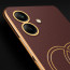 Vaku ® Samsung Galaxy A04e Skylar Leather Pattern Gold Electroplated Soft TPU Back Cover