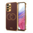 Vaku ® Samsung Galaxy A33 5G Skylar Leather Pattern Gold Electroplated Soft TPU Back Cover