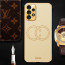 Vaku ® Samsung Galaxy A33 5G Skylar Leather Pattern Gold Electroplated Soft TPU Back Cover