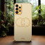 Vaku ® Samsung Galaxy A33 5G Skylar Leather Pattern Gold Electroplated Soft TPU Back Cover