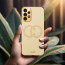 Vaku ® Samsung Galaxy A33 5G Skylar Leather Pattern Gold Electroplated Soft TPU Back Cover