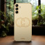 Vaku ® Samsung Galaxy A15 5G Skylar Leather Pattern Gold Electroplated Soft TPU Back Cover