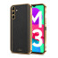 Vaku ® Samsung Galaxy M13 Luxemberg Series Leather Stitched Gold Electroplated Soft TPU Back Cover