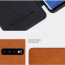 Nillkin ® Samsung Galaxy S10 Nitq Folio Leather Protective Case with Credit Card Slot Flip Cover
