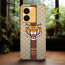 Vaku ® Vivo Y22 Lynx Designer Leather Pattern Gold Electroplated Soft TPU Back Cover Case
