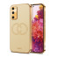 Vaku ® Samsung Galaxy S20 FE Skylar Leather Pattern Gold Electroplated Soft TPU Back Cover