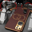 Vaku ® Vivo V30 5G Skylar Leather Pattern Gold Electroplated Soft TPU Back Cover