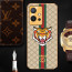 Vaku ® Vivo T1 5G Lynx Designer Leather Pattern Gold Electroplated Soft TPU Back Cover Case
