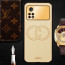 Vaku ® Xiaomi Poco X4 Pro Skylar Leather Pattern Gold Electroplated Soft TPU Back Cover