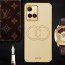 Vaku ® Vivo Y33T Skylar Leather Pattern Gold Electroplated Soft TPU Back Cover Case