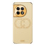Vaku ® OnePlus 11R Skylar Leather Stitched Gold Electroplated Soft TPU Back Cover