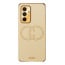 Vaku ® Samsung Galaxy A24 4G Skylar Leather Pattern Gold Electroplated Soft TPU Back Cover