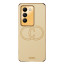Vaku ® Vivo Y100 4G Skylar Leather Pattern Gold Electroplated Soft TPU Back Cover