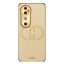 Vaku ® Vivo V40 5G Skylar Leather Pattern Gold Electroplated Soft TPU Back Cover