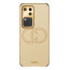 Vaku ® Vivo V30 5G Skylar Leather Pattern Gold Electroplated Soft TPU Back Cover