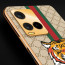 Vaku ® Vivo Y21a Lynx Designer Leather Pattern Gold Electroplated Soft TPU Back Cover Case