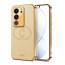 Vaku ® Vivo V29 5G Skylar Leather Pattern Gold Electroplated Soft TPU Back Cover