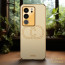 Vaku ® Vivo V29 5G Skylar Leather Pattern Gold Electroplated Soft TPU Back Cover