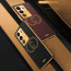 Vaku ® Vivo V29 5G Skylar Leather Pattern Gold Electroplated Soft TPU Back Cover