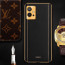 Vaku ® Vivo T1 5G Luxemberg Series Leather Stitched Gold Electroplated Soft TPU Back Cover