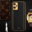 Vaku ® OnePlus Nord CE 2 Lite 5G Luxemberg Series Leather Stitched Gold Electroplated Soft TPU Back Cover