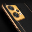 Vaku ® OnePlus Nord CE 2 Lite 5G Luxemberg Series Leather Stitched Gold Electroplated Soft TPU Back Cover