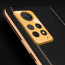Vaku ® Redmi Note 11 Pro Plus 5G Luxemberg Series Leather Stitched Gold Electroplated Soft TPU Back Cover