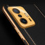 Vaku ® Xiaomi 11T Pro 5G Luxemberg Series Leather Stitched Gold Electroplated Soft TPU Back Cover