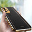Vaku ® Samsung Galaxy A23 5G Luxemberg Series Leather Stitched Gold Electroplated Soft TPU Back Cover