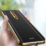Vaku ® Xiaomi Poco X2 Luxemberg Series Leather Stitched Gold Electroplated Soft TPU Back Cover