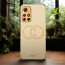 Vaku ® Redmi Note 11T 5G Skylar Leather Pattern Gold Electroplated Soft TPU Back Cover
