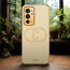 Vaku ® OnePlus Skylar Series Leather Stitched Gold Electroplated Soft TPU Back Cover