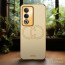 Vaku ® Oppo A3 Pro 5G Skylar Leather Pattern Gold Electroplated Soft TPU Back Cover