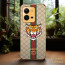 Vaku ® Vivo V25 5G Lynx Designer Leather Pattern Gold Electroplated Soft TPU Back Cover Case